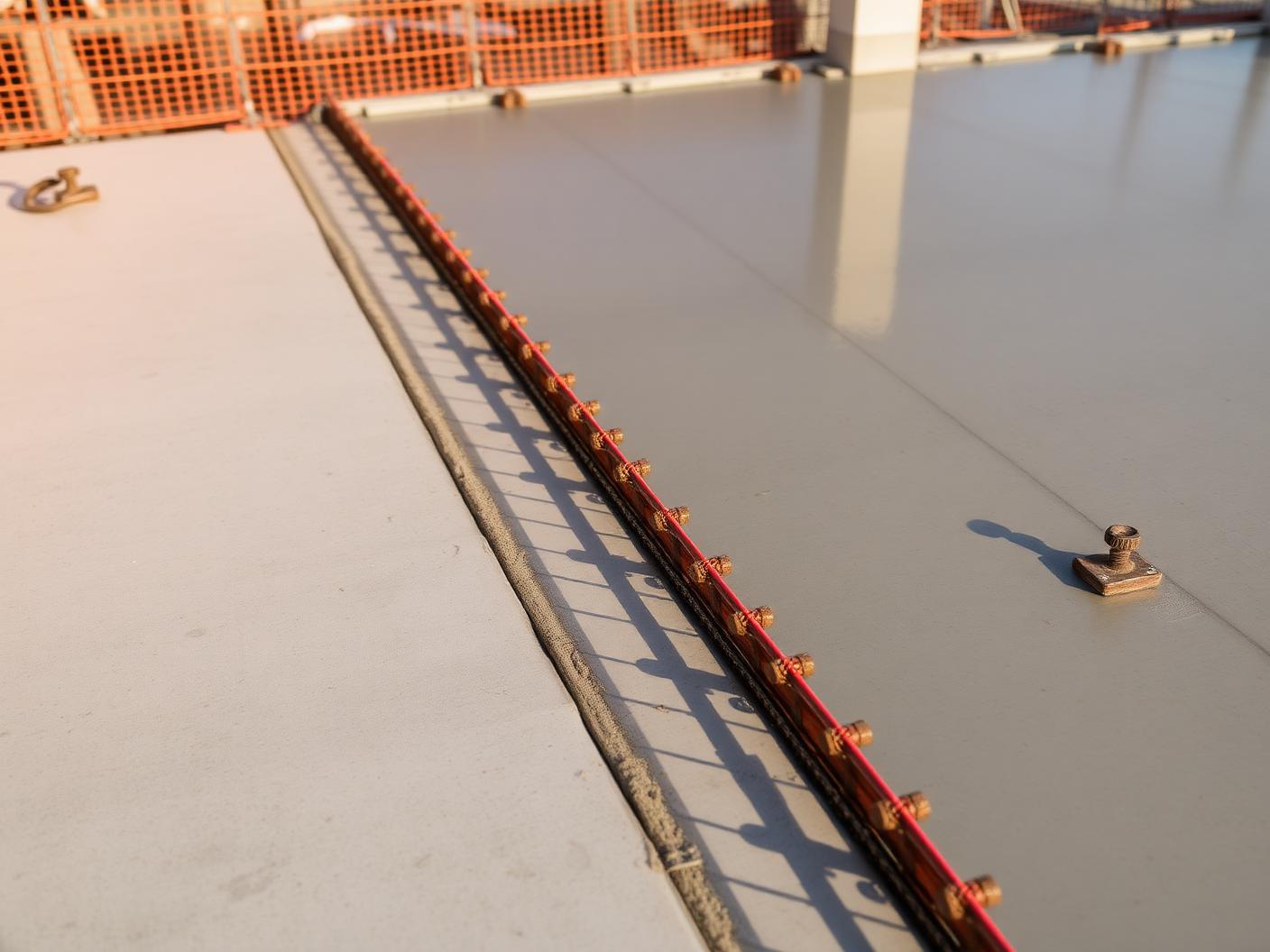 Concrete slab and apron poured ahead of building erection